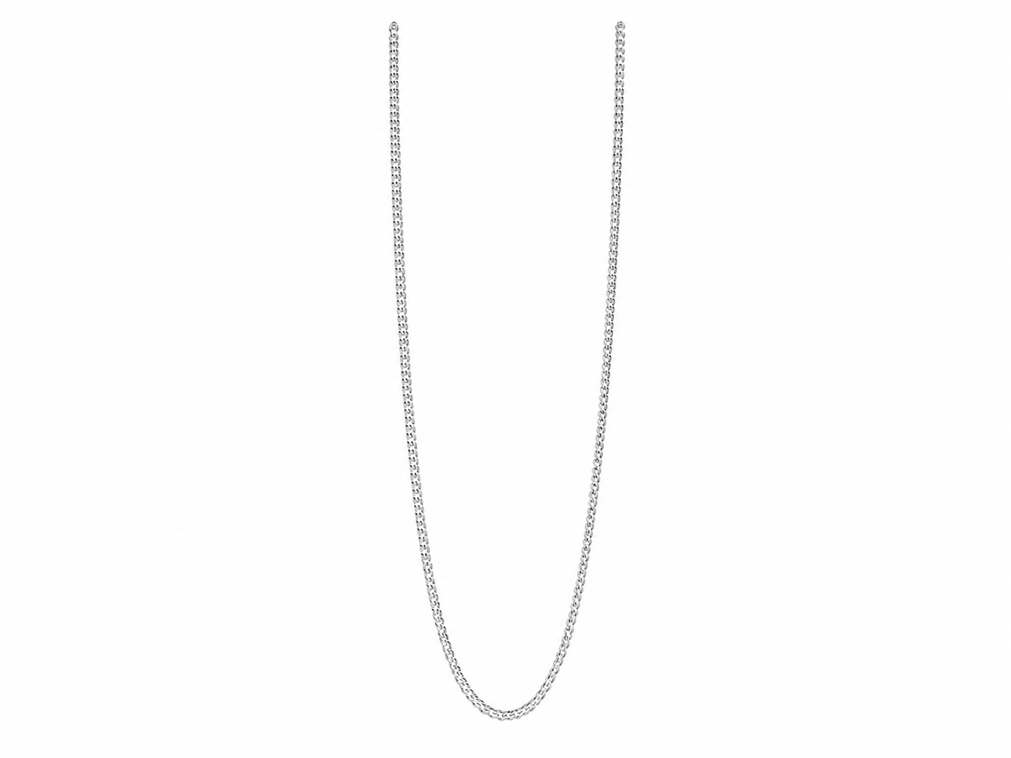 Classic Unisex Silver Cable Chain Necklace