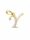 Diamond Initial "Y" Gold Pendant