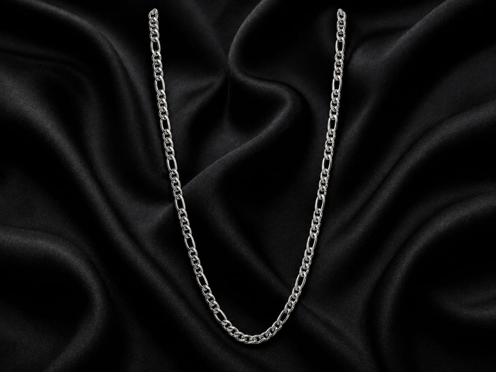 Silver Figaro Link Chain Necklace