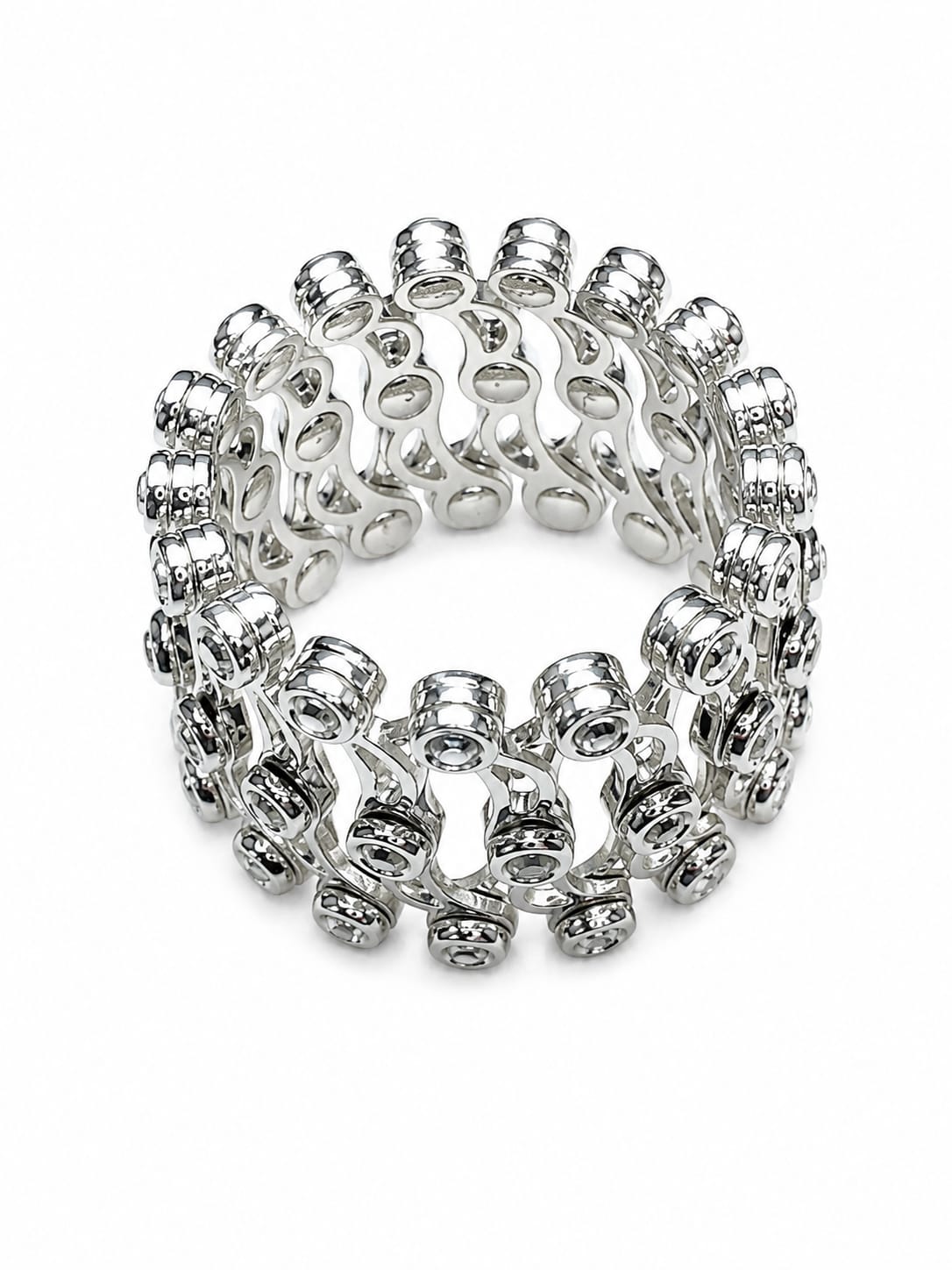 Sterling Silver Multi-Band Statement Ring for Women