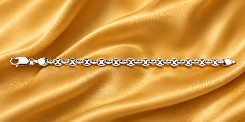 Kritharth Jewels Premium Silver Link Bracelet – Unisex