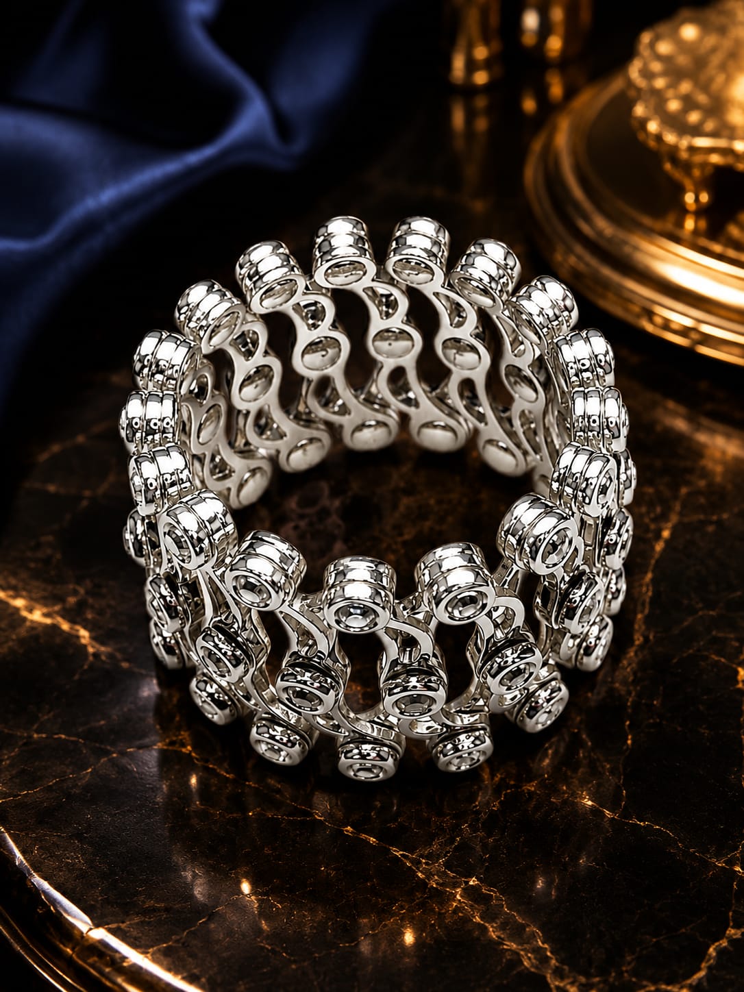 Sterling Silver Multi-Band Statement Ring for Women