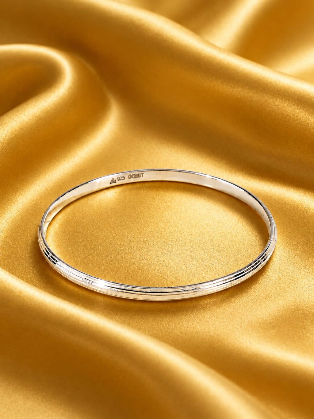 925 Sterling Silver Classic Minimalist Bangle for Men