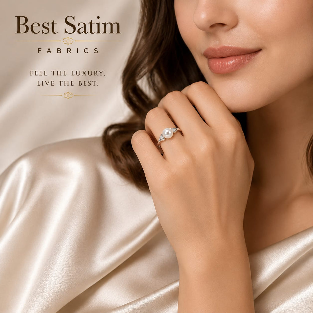 Elegant Pearl Solitaire Ring – Silver-Tone Pearl & Crystal Ring for Women
