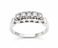 Sterling Silver Five-Stone Diamond Ring for Women