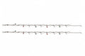 925 Sterling Silver Heart Charm Anklets with Multi-Color Stone Accents