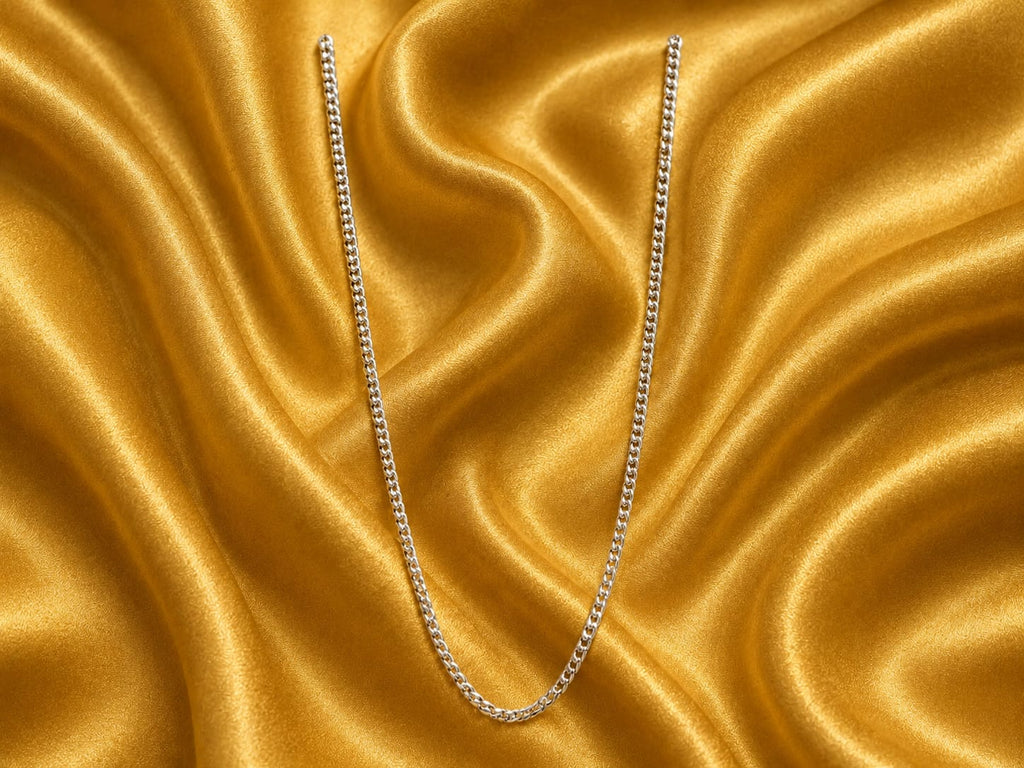 Premium Silver Cuban Link Chain Necklace
