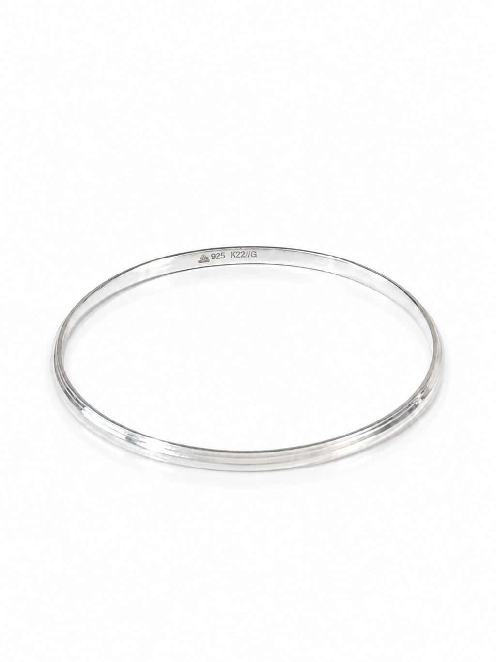 925 Sterling Silver Sleek Groove Bangle for Men