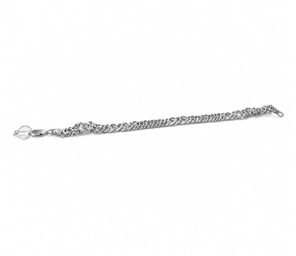 Twisted Curb Link Silver Bracelet for Men & Women