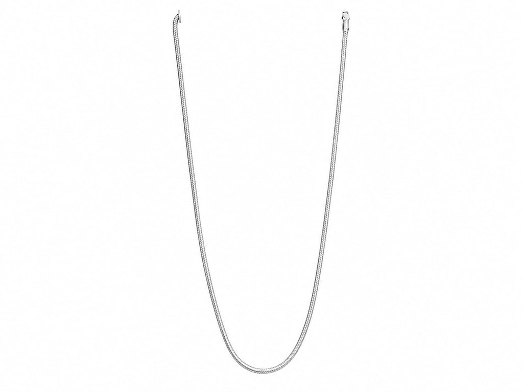 Silver-Tone Snake Chain Necklace – Minimalist Unisex Jewelry