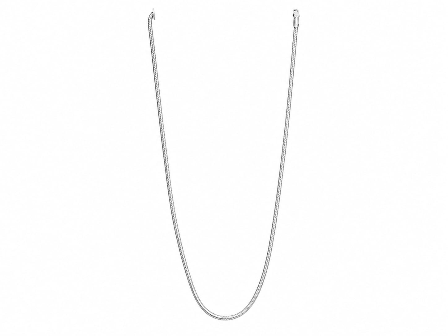 Silver-Tone Snake Chain Necklace – Minimalist Unisex Jewelry