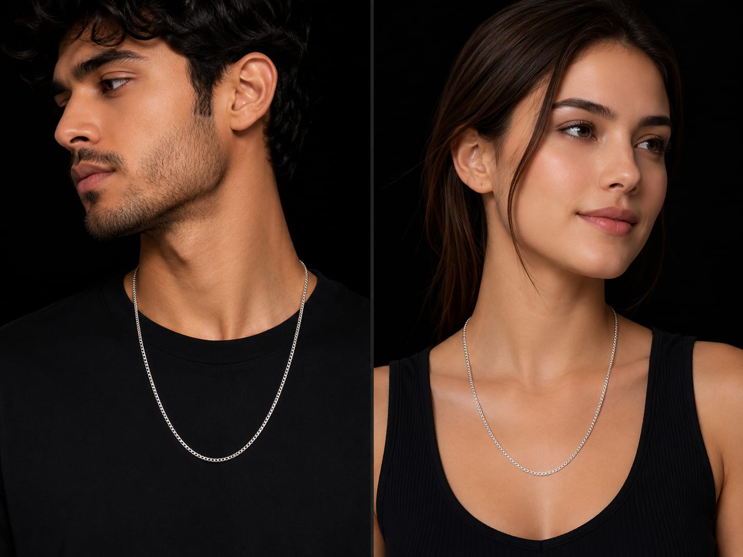 Minimalist Silver Box Chain Necklace