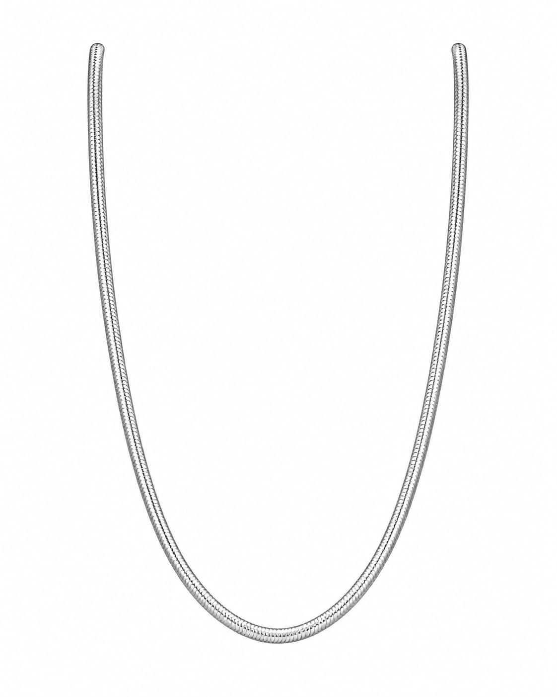 Premium Silver Snake Chain Necklace – Sleek Unisex Fashion Accessory