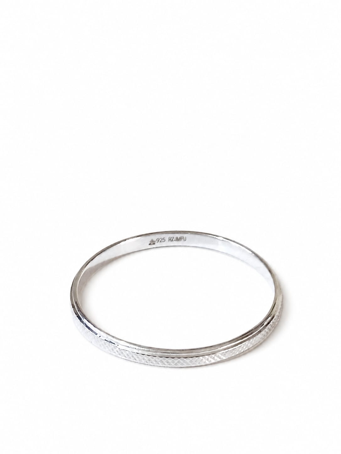 925 Sterling Silver Textured Kada for Men