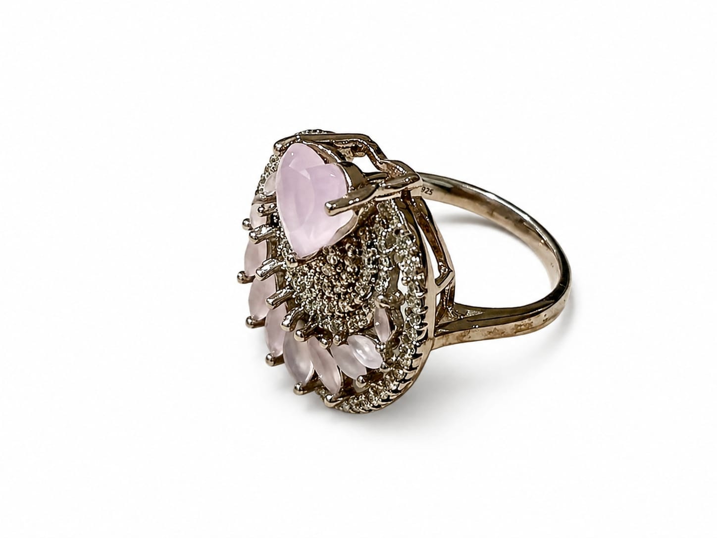 Kritharth Jewels Blush Bloom Floral Statement Ring