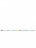 925 Sterling Silver Multicolor Evil Eye Fish Charm Bracelet