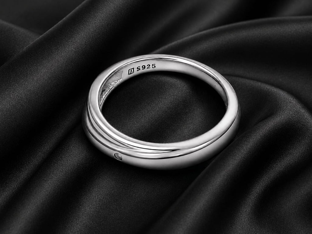 S925 Sterling Silver Minimalist Band Ring – Classic Unisex Design
