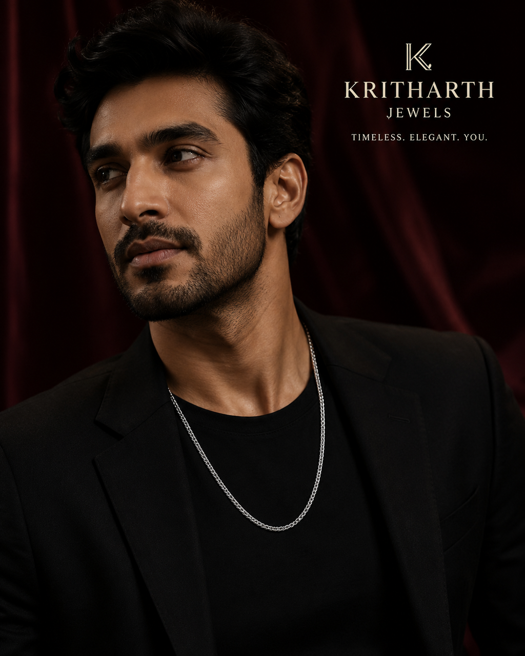 Kritharth Jewels Classic Silver Rope Chain for Men