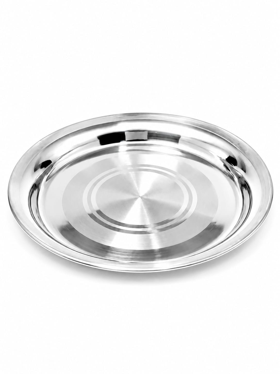 Premium Silver Finish Silver 925 Round Pooja Plate (Thali)