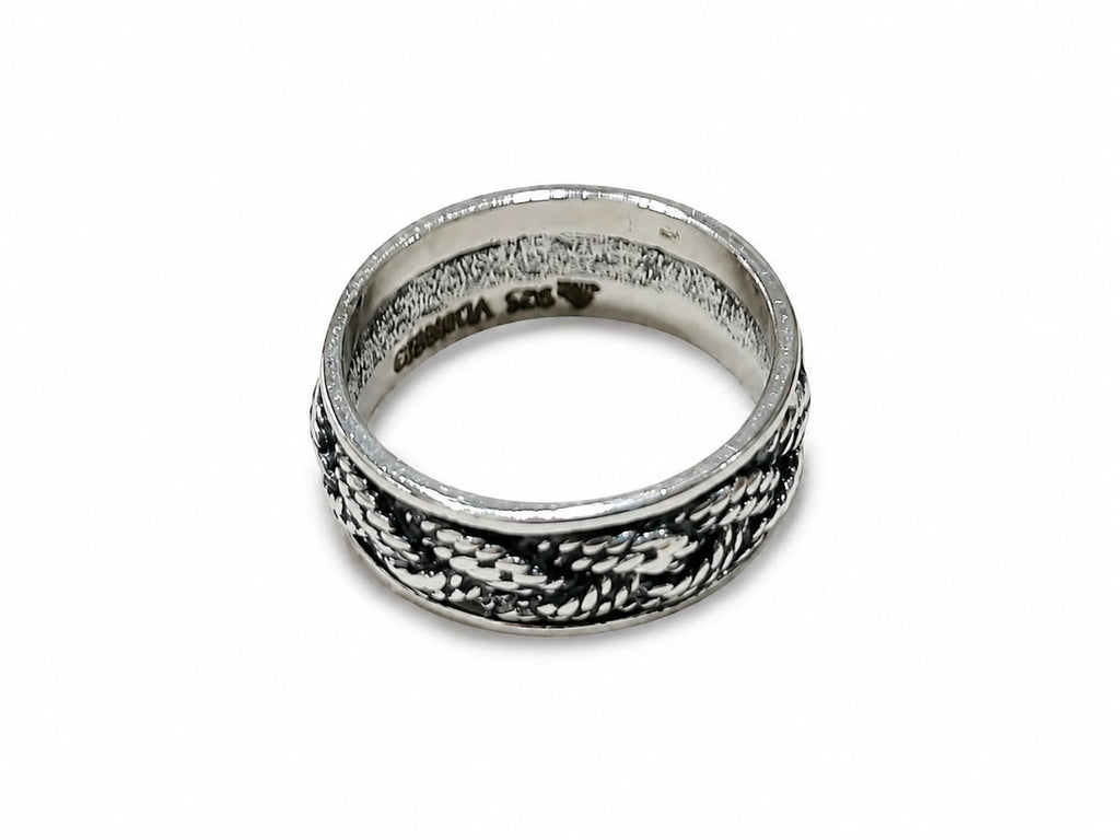 Kritharth Jewels Vintage Dragon Engraved Silver Band Ring