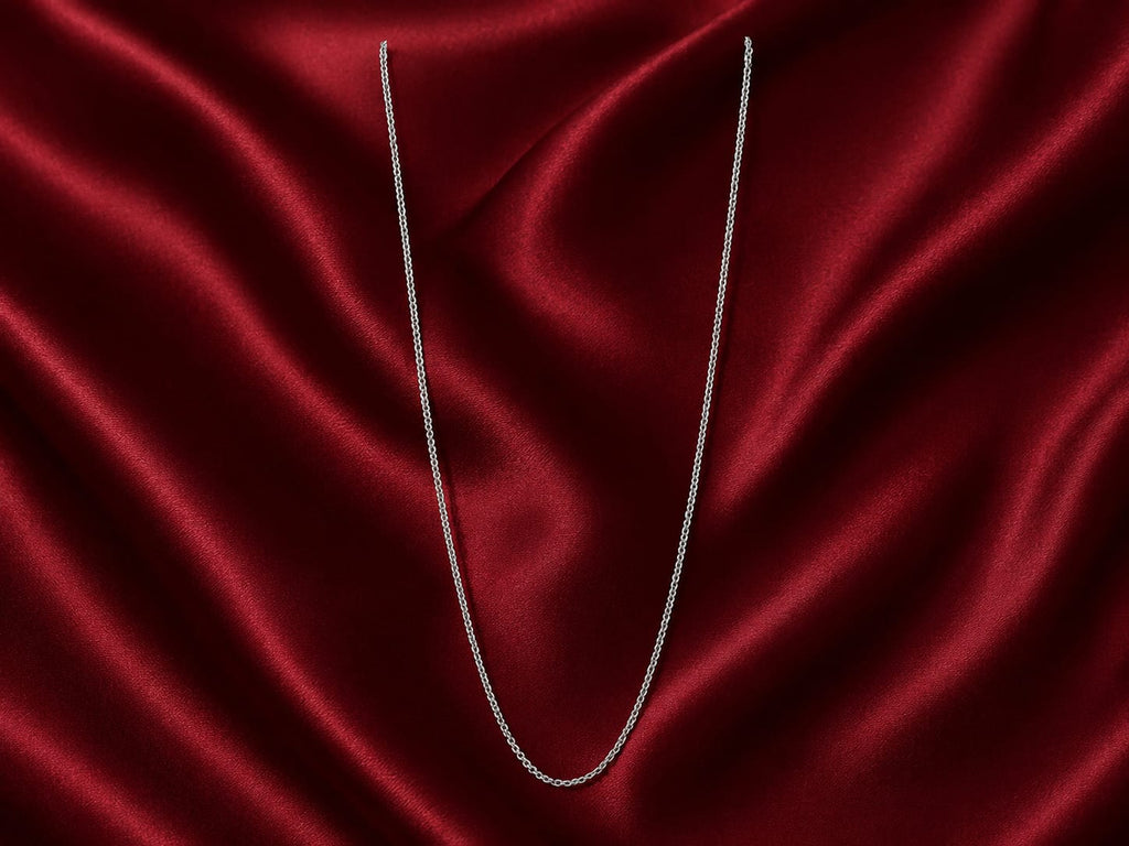 Kritharth Jewels Sterling Silver Minimalist Chain Necklace