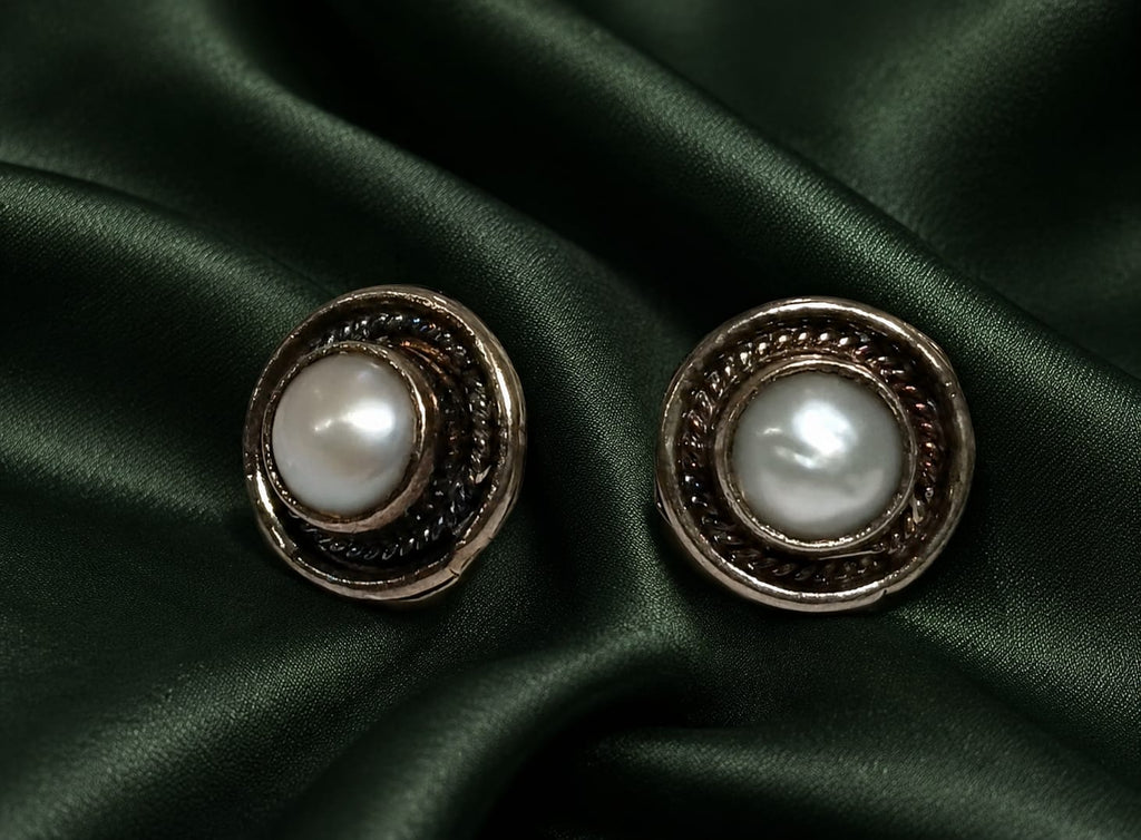 Kritharth Jewels Classic Pearl Stud Earrings for Women