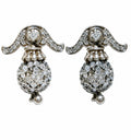 Sparkling Silver-Tone Crystal Drop Earrings for Women
