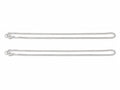 Kritharth Jewels 925 Sterling Silver Flat Snake Chain Anklet Pair for Women