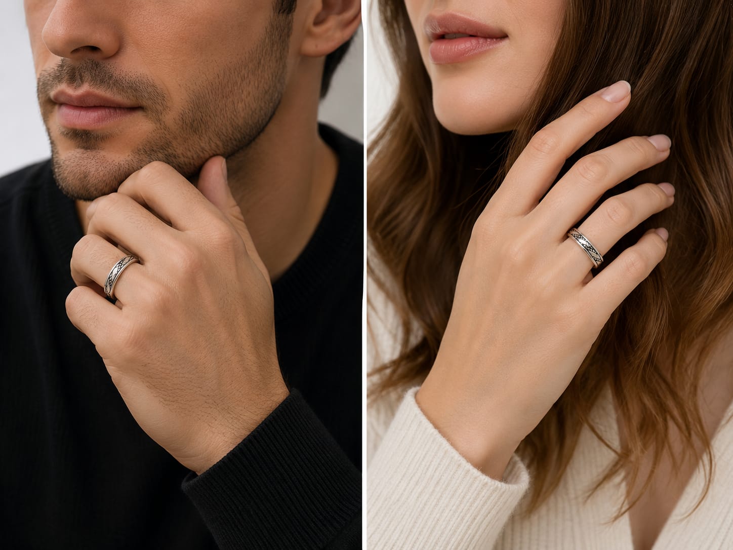 Kritharth Jewels Infinity Weave Silver Band Ring