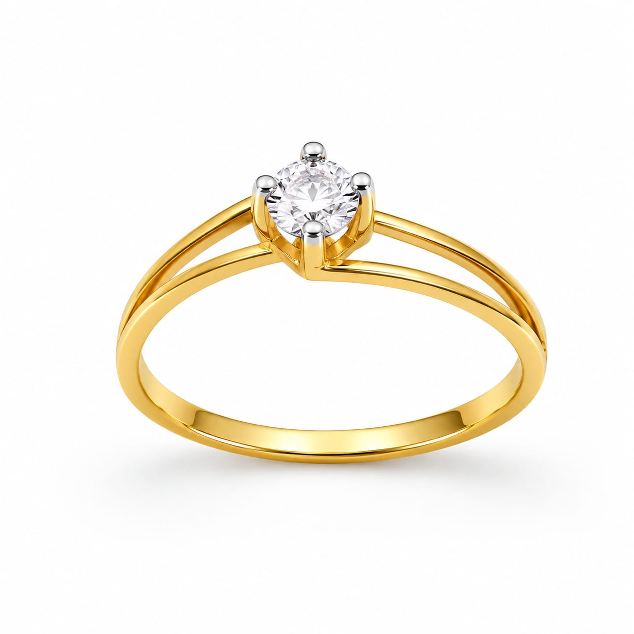 Kritharth Jewels 18K Gold Solitaire Diamond Ring