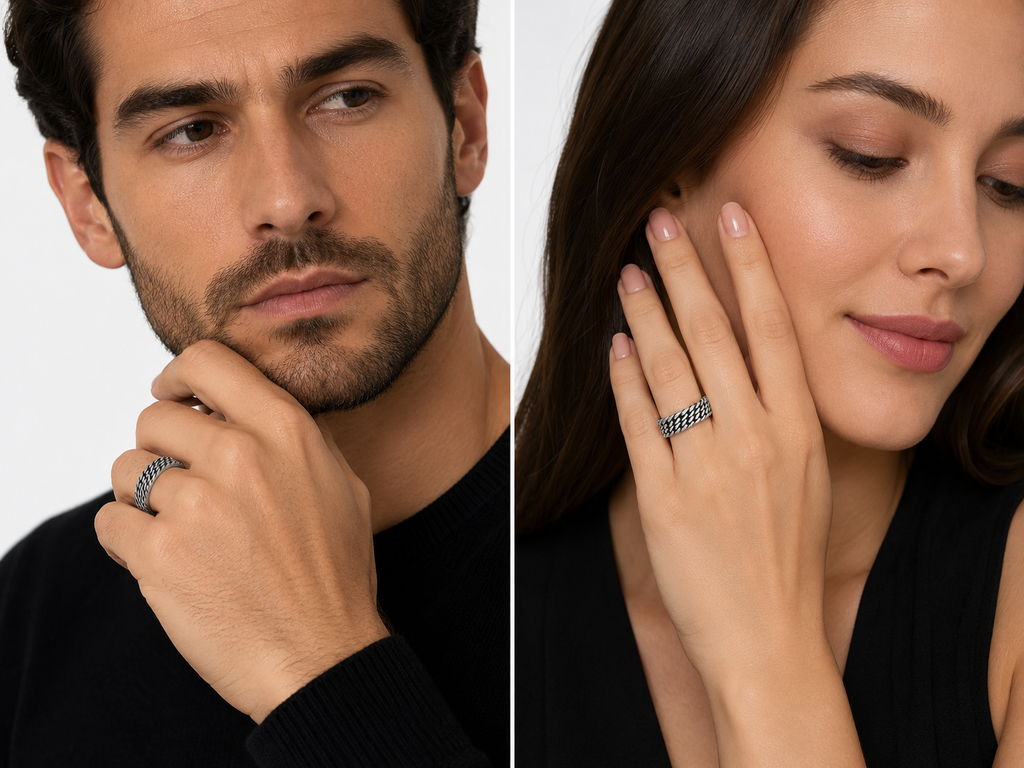 Vintage Weave Silver Ring