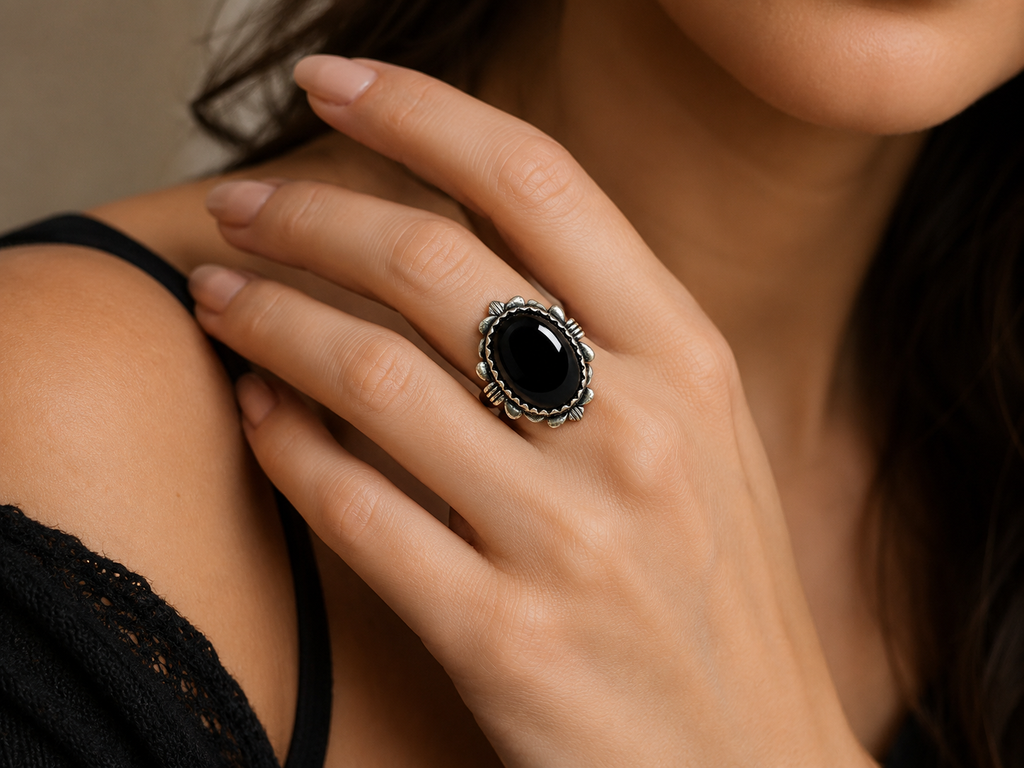 Midnight Onyx Statement Ring