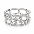 925 Sterling Silver Snowflake Openwork Ring for Women