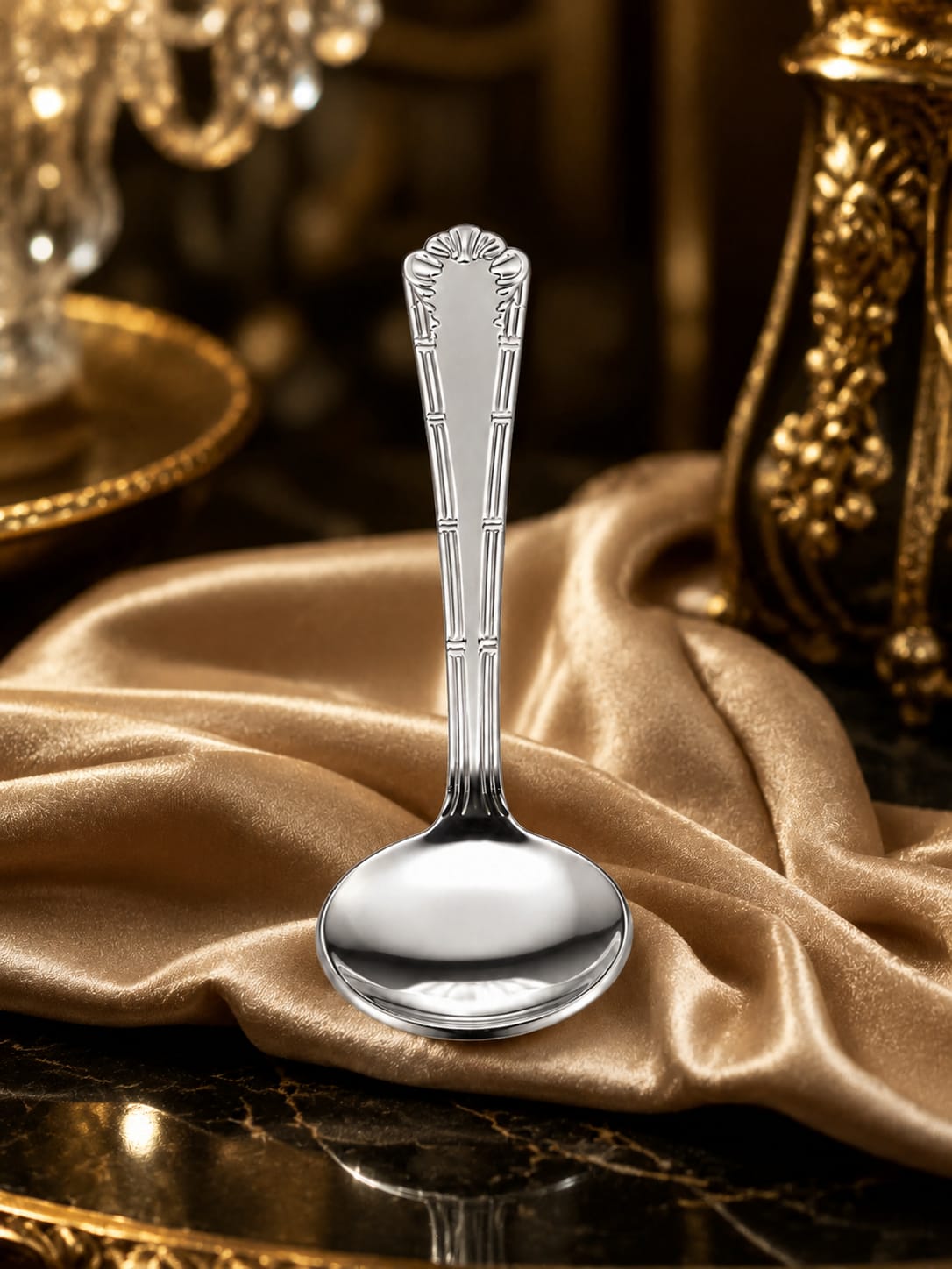 Kritharth Jewels 999 Pure Silver Baby Feeding Spoon
