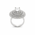 Kritharth Jewels Moonstone Royale Halo Statement Ring