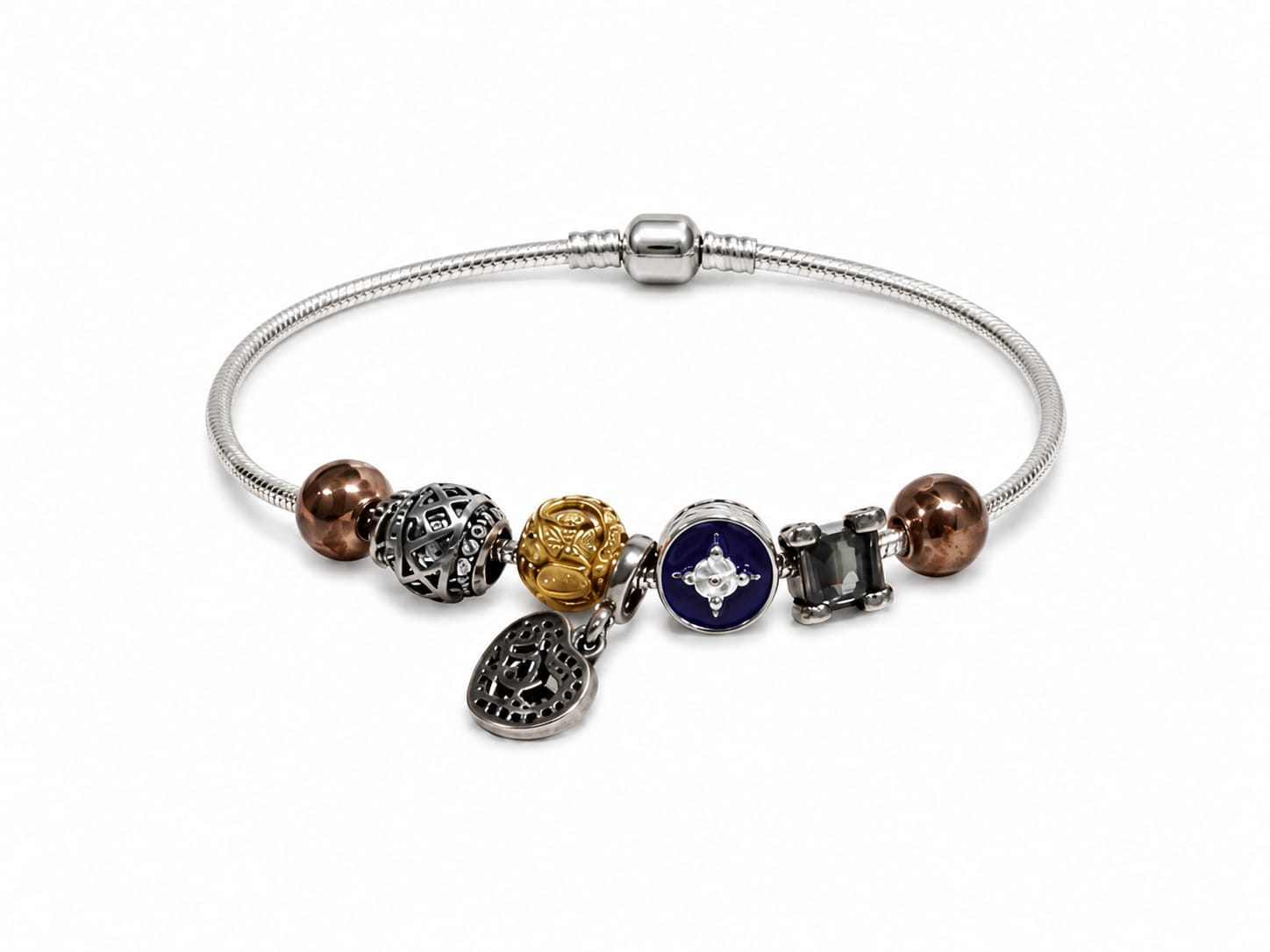 Kritharth Jewels Premium Multicolor Charm Bracelet with Crystal Accents for Women