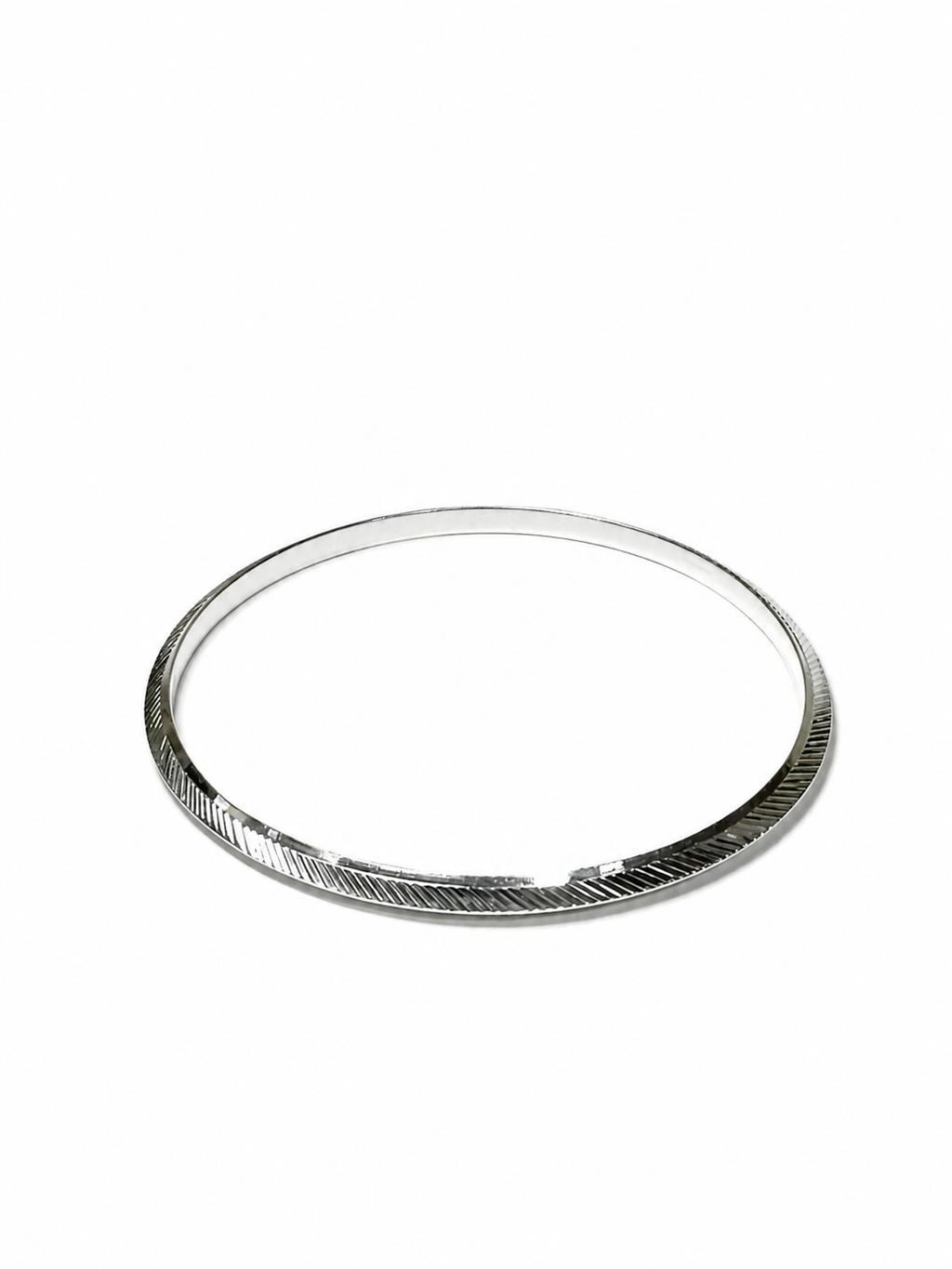 925 Sterling Silver Textured Minimalist Kada Bracelet for Men