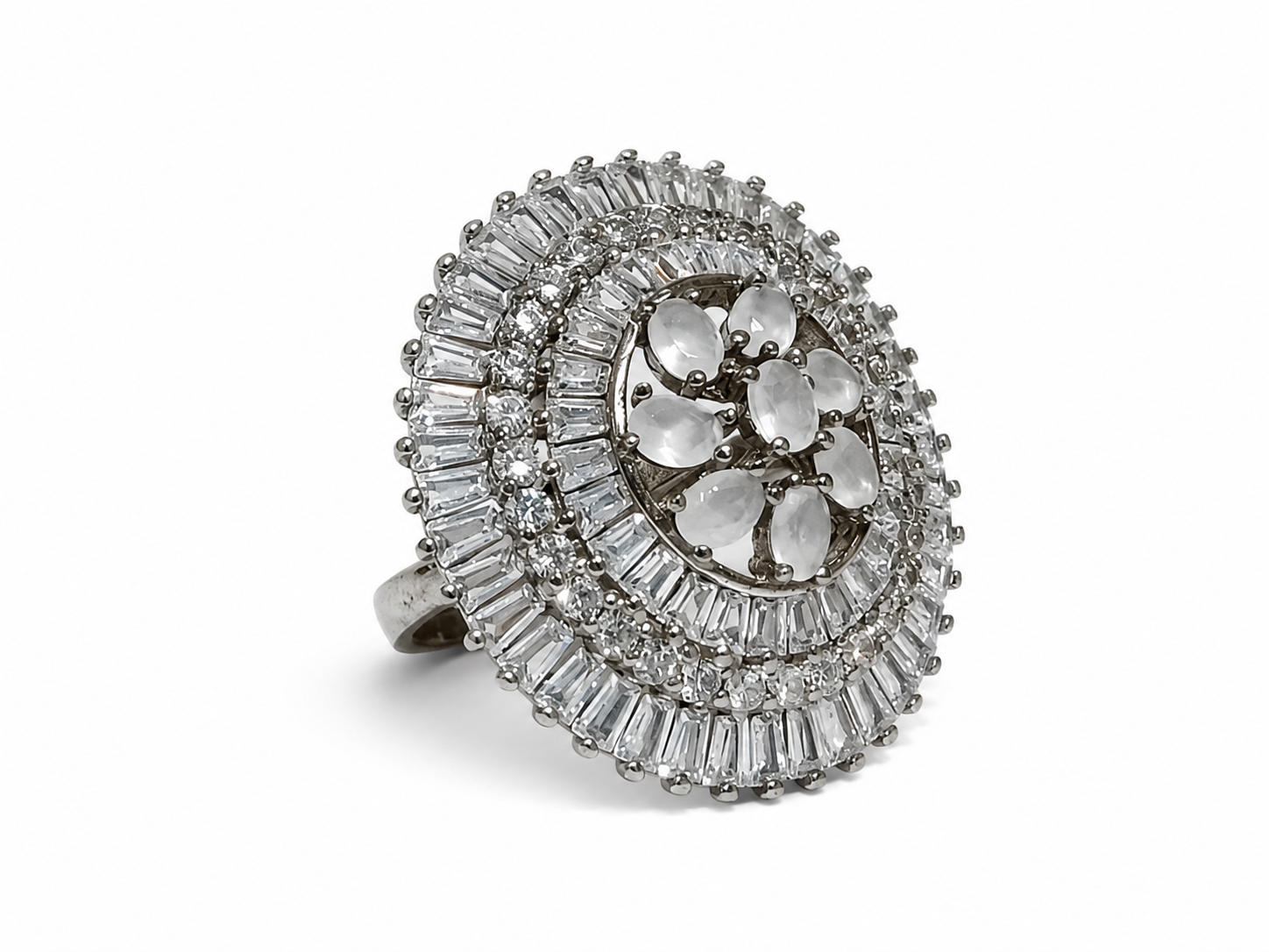 Kritharth Jewels Floral Halo Statement Ring
