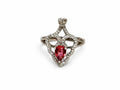 Ruby Heart Crown Ring – Silver Crystal Statement Ring
