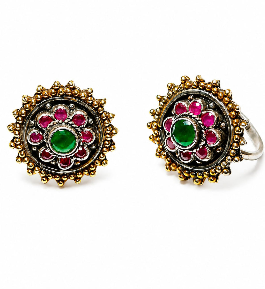 925 Sterling Silver Traditional Floral Toe Rings for Women