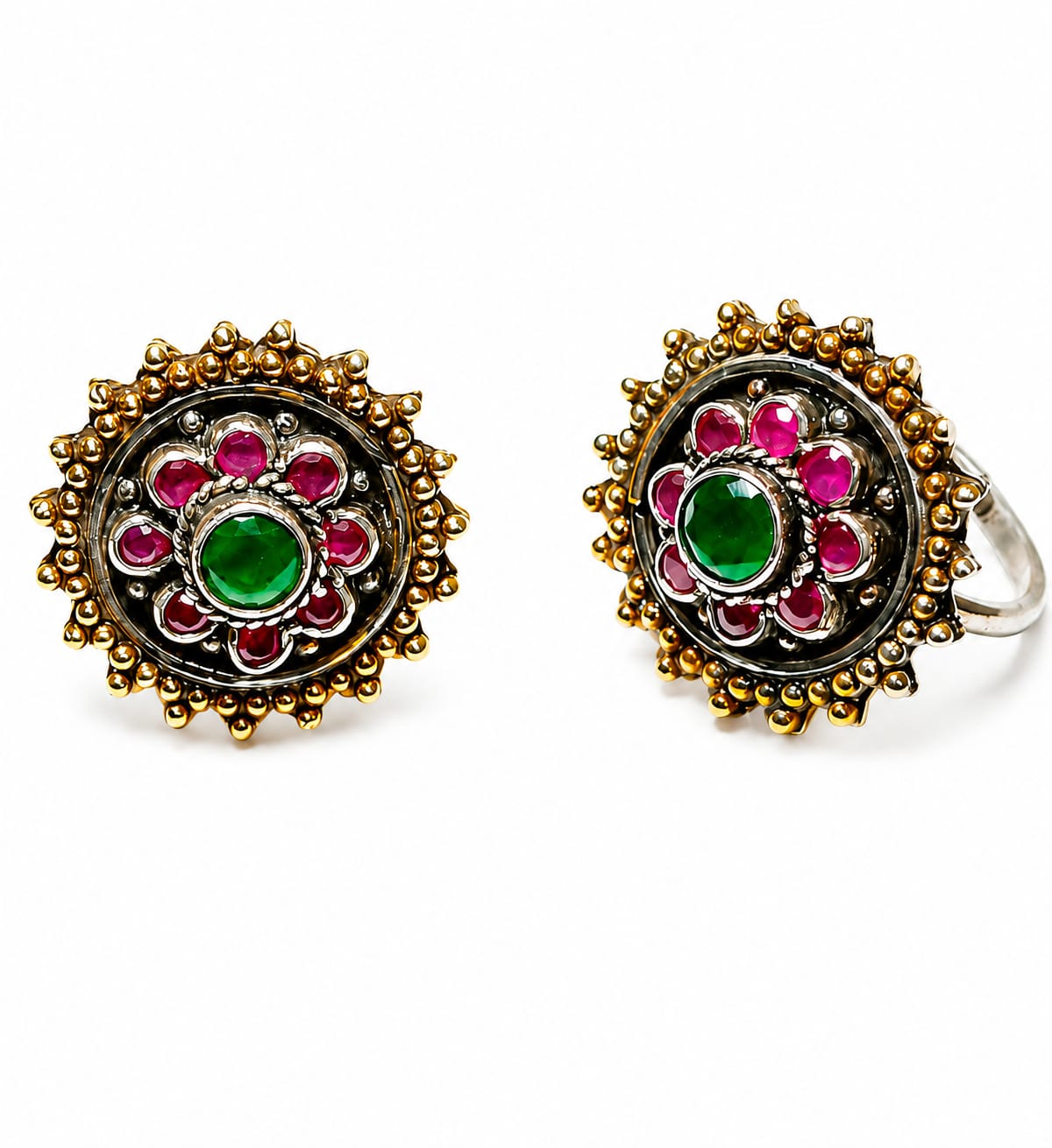 925 Sterling Silver Traditional Floral Toe Rings for Women