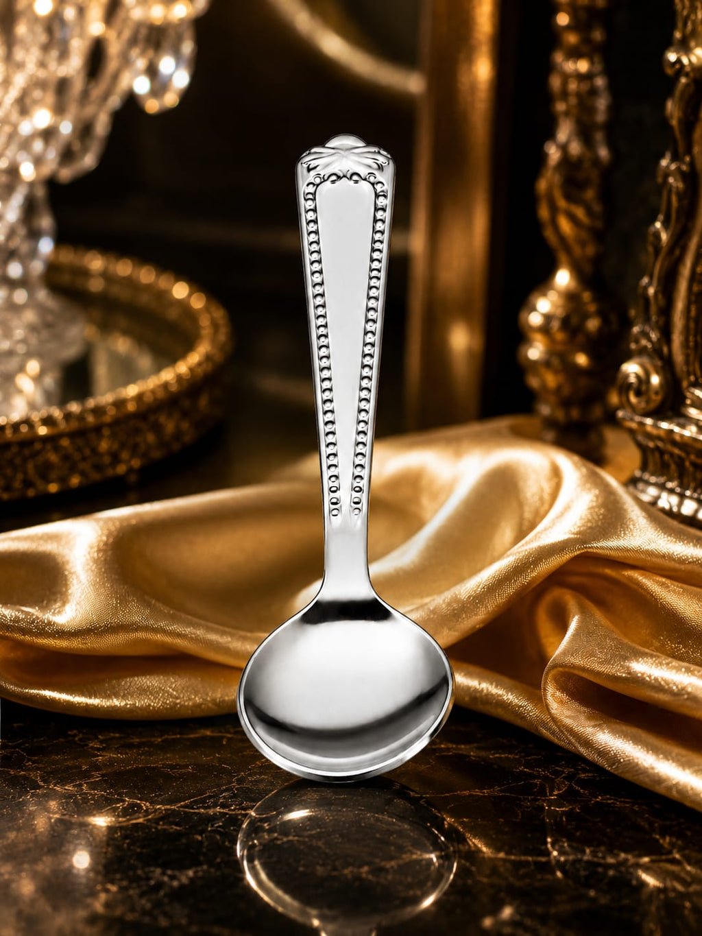 Kritharth Jewels 999 Pure Silver Baby Feeding Spoon