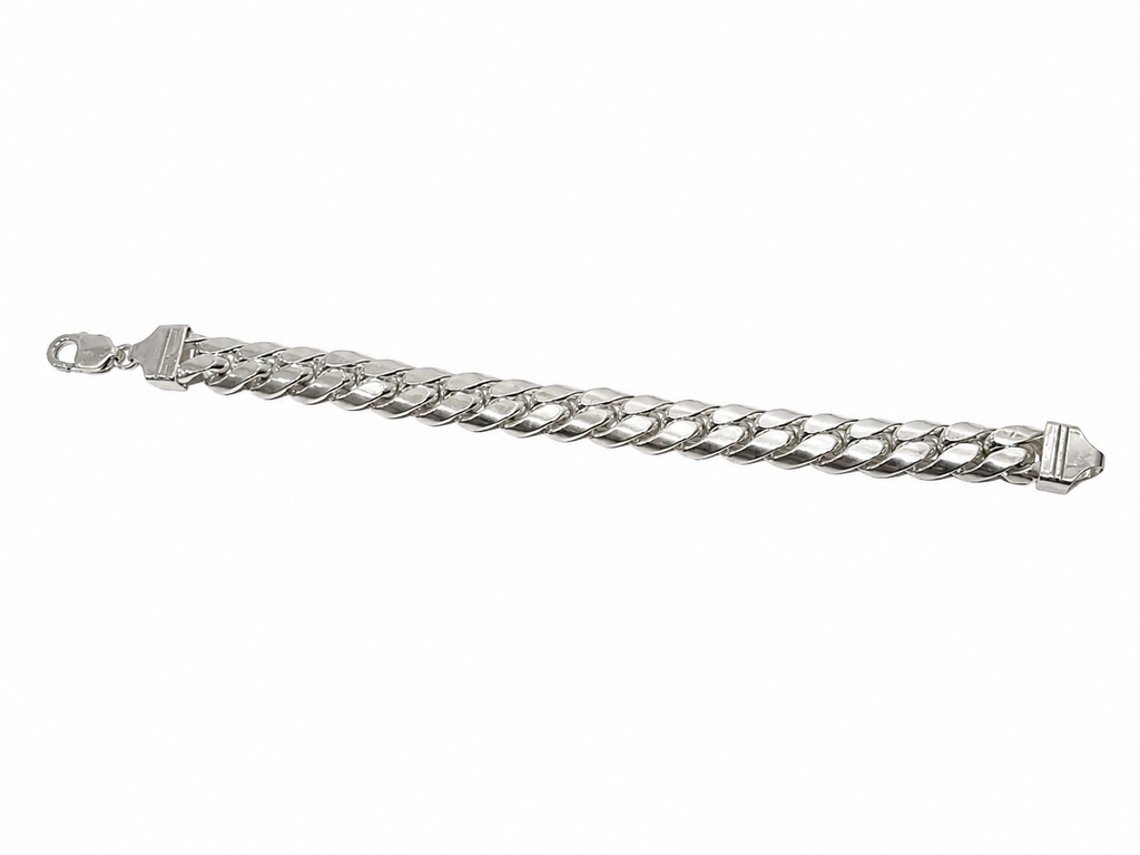 Kritharth Jewels Silver Cuban Link Bracelet for Men