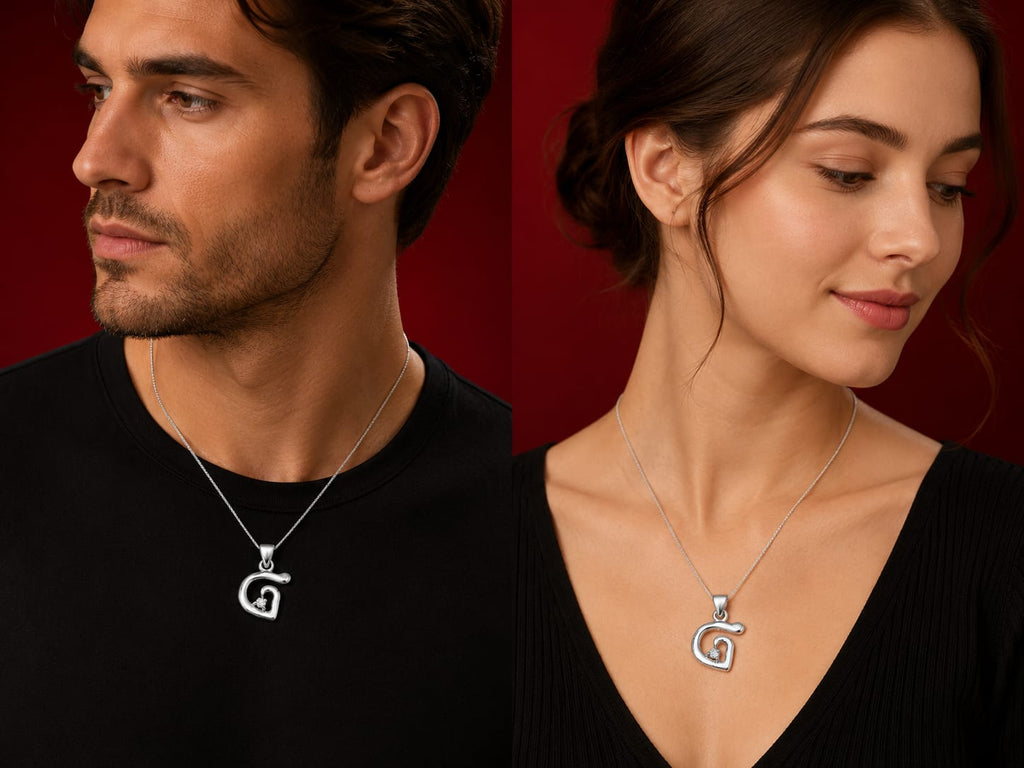 Elegant Silver Heart Sparkle Pendant