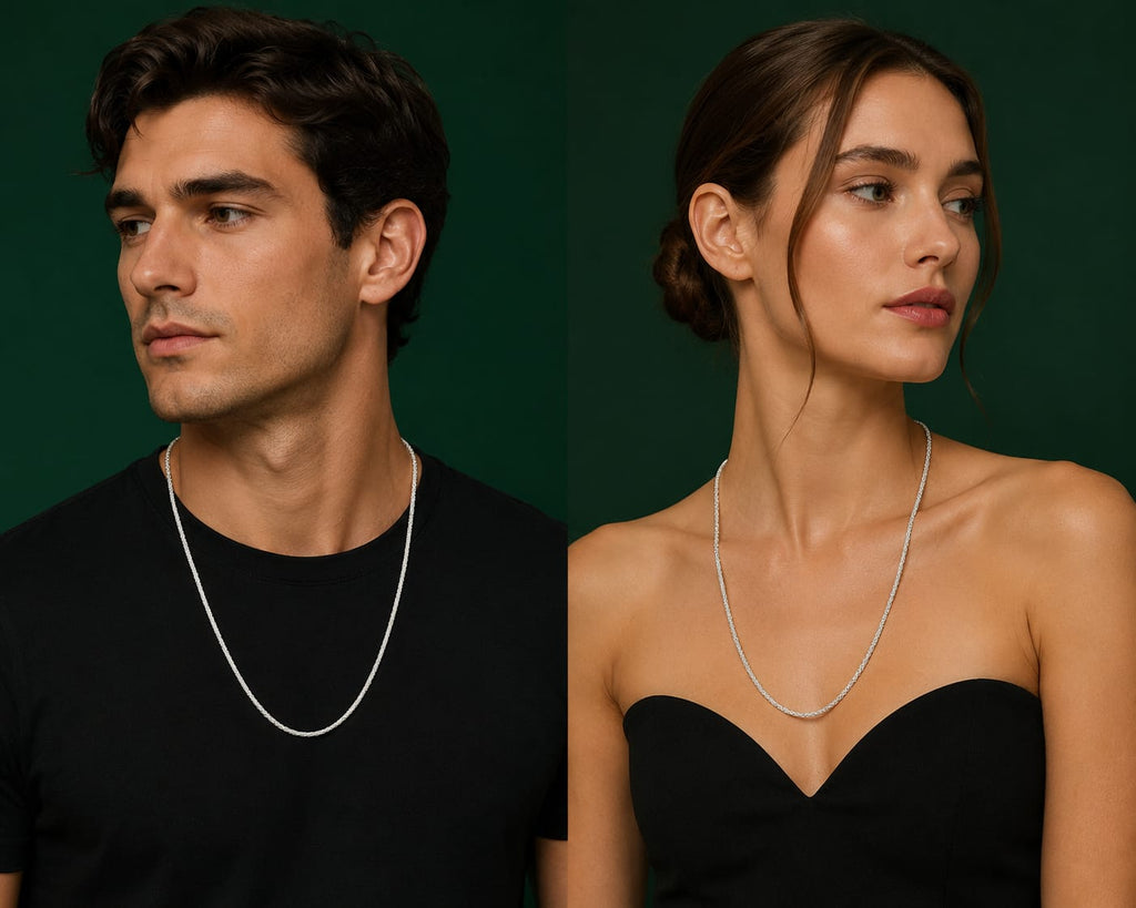 Minimalist Silver Box Chain Necklace