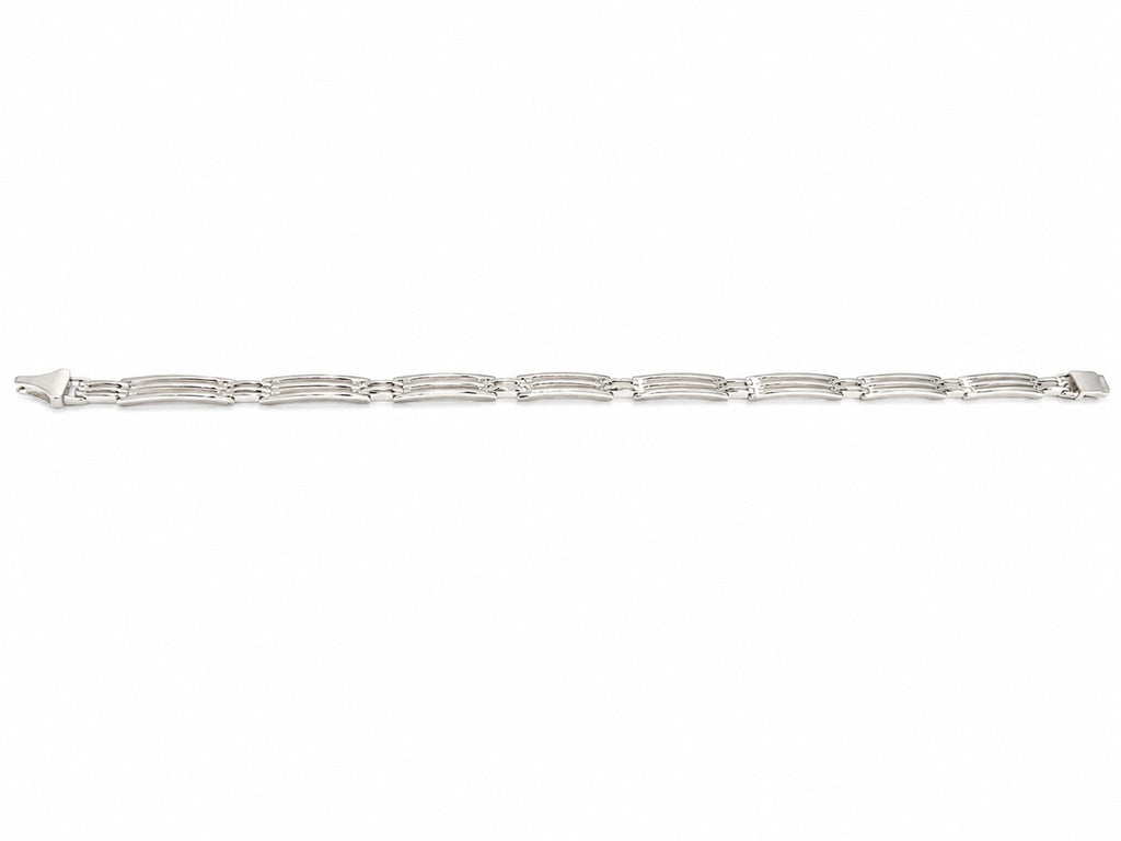 Kritharth Jewels Silver-Tone Designer Link Bracelet