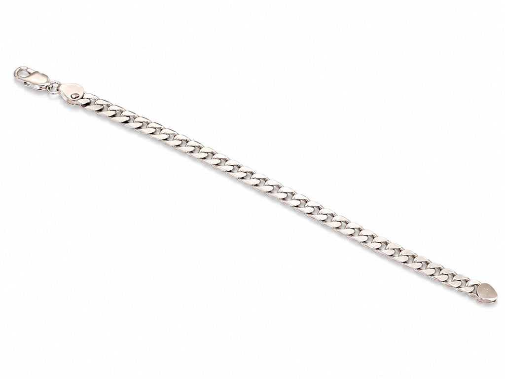 Kritharth Jewels Silver-Tone Cuban Link Bracelet